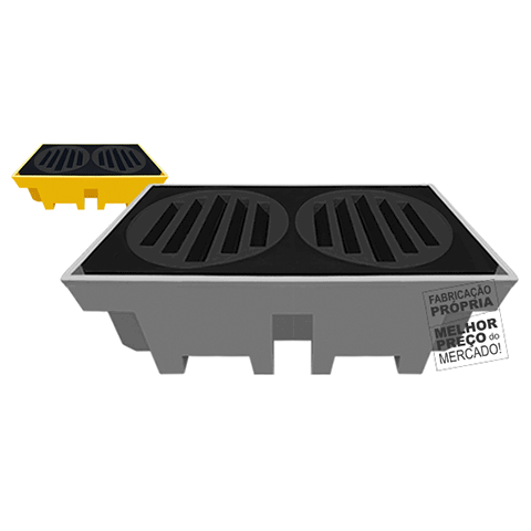 Pallet de Contenção 2 Tambores 255 Litros