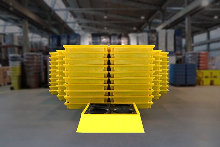 Pallet de Contenção 4 Tambores 150 Litros