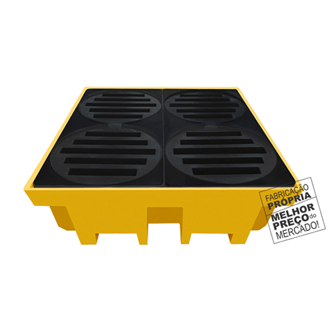 Pallet de Contenção 4 Tambores 420 Litros
